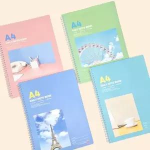 A4 RL48WY97 스프링노트 45매 10개묶음 필기노트 공책 메장 유선 방안