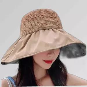 라탄 비치 왕골 챙넓은 모자 돌돌이모자 햇빛가리개 암막