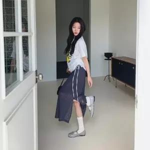 여자 세미 시스루 롱 레이어드 사이드 트임 롱 스커트_25353928_588872