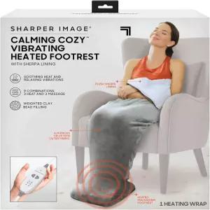 Sharper Image의 Calming Cozy 전기 난방 및 마사지 진동 기능이 있는 셰르파 랩 발 침대 자동 차단 휴일