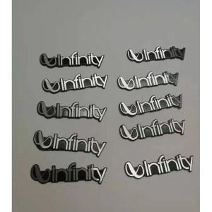 10PCS 알루미늄 인피니티 자동차 오디오 무한 스피커 FI HI 스티커