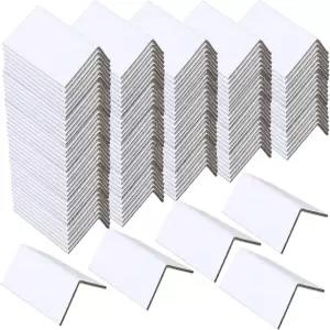 Jutom 240개 포장 골판지 가장자리 보호대 2인치 x 3인치 흰색 3mm 두께 포장지 모서리 가구 하드웨어 물류