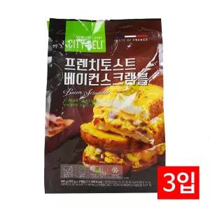 삼립 시티델리 프렌치 토스트 베이컨스크램블 495g (165gX3입)