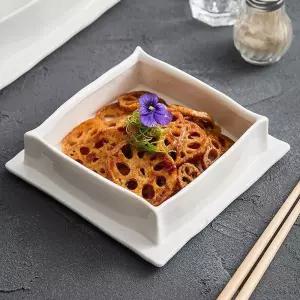 사각 접시 호텔 레스토랑 식당 디저트 플레이트 도자기