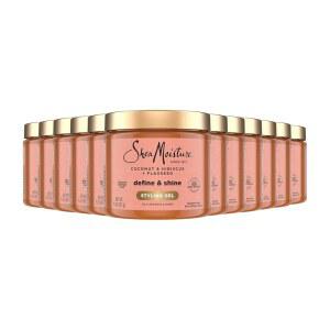 SHEAMOISTURE DEFINE SHINE 아마씨 유지 글리세린이 상쾌한 오일 하이드레이트 스타일을 함유되어 12개입 히비스커스 코코넛 종일 스타일링 하루