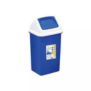 사무실 기본형 파란 쓰레기통 사각 휴지통 30L 254x296x575 냄새안나는 가정용