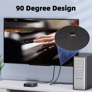1M 2M DisplayPort 1.2 케이블 90도 위/아래/왼쪽/직각 DP 4K60Hz 2K144Hz 노트북 PC 게임 모니터용 비디