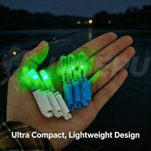 JUSEPU 3PCS 새로운 LED 낚싯대 팁 라이트 야간 낚시 알람 녹색 빨간색 파란색 클립온(3 CR425 배터리 포
