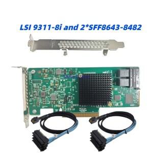 LSI 9311-8I 3008 IT 패스스루 카드 12Gb SAS HBA 어레이 재고 있음