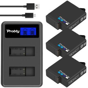 Probty For GoPro Hero 5 6 7 용 블랙 AABT-001 카메라 풀 디코딩 1220mAh 배터리 GOPRO