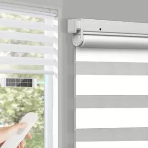 LICHT24 원격 무선 음영 듀얼 레이어 열 절연 업그레이드 음영(흰색 335 W x 72 H)이 있는 드릴 모터식