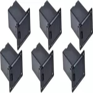 기타 베이스 픽업을 위한 6pcs 9V 배터리 박스 홀더 케이스 컴파트먼트 커버 음악 액세서리(블랙)