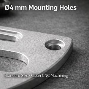 SME용 스테인리스 스틸 슬라이딩 베이스 플레이트 82×50mm 2.5mm 두께의 샌드블라스트 마감 견고한 토닝암