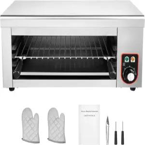 카운터탑 도롱뇽 브로일러 1500W 전기 치즈 멜터 라클렛 그릴 120-570°F 온도 조절 가능 상업용 스테이크