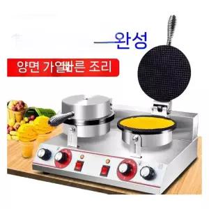 팬케익 기계 2구 디저트카페 와플콘 얇은 와플 와플기계 평면 누룽지 단일상품