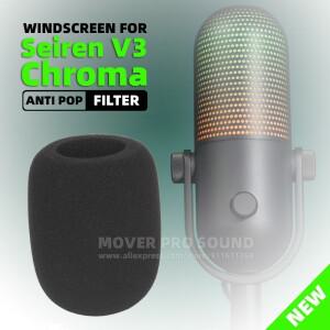 레이저호환 Seiren V3 V 3 크로마 RGB USB 방풍 폼 쉴드 스펀지 마이크 소음 방지 팝 필터 스크린