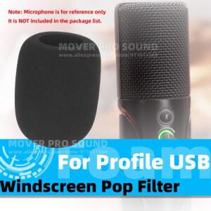 SnapVox 윈드스크린 sennheiser 호환 프로파일 마이크와 호환 방풍 쉴드 팝 필터 스폰지 폼