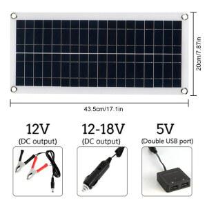 태양광 패널 1000W 12V 배터리 자동차 RV 컨트롤러 MP3 공급 휴대폰 야외 100A 충전기 PAD 캠핑용