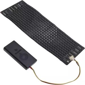 가방 모자용 APP 제어 기능이 있는 12x32 픽셀 롤러블 RGB LED 디스플레이 안경 팔찌 신발 헬멧 병