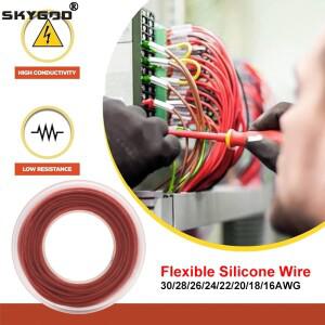 내열 케이블 키트 3028262422201816AWG 롤형 실리콘 고무 절연 주석 도금 구리 600V 유연한 와이어