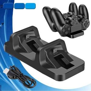 [호환품]PS4 PlayStation 4 DualShock 컨트롤러 Pro Slim용 듀얼 충전기 스테이션 독