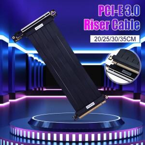 16X 연장 라이저 케이블 PCI-E 3.0 20/25/30/35CM 90 ° PCIe X16 고속 플렉시블 확장 카드 그래픽