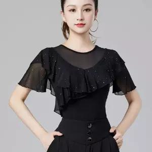 라인댄스복 상의 반팔 연습복 줌바 티셔츠 여성 댄스 방송