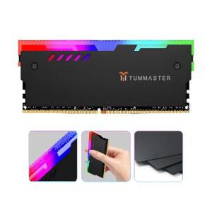 DIY PC 게임 MOD DDR3 DDR4 DDR5를 FUSION 팩 미포함) RAM 미스틱 RGB SYNC, 라이트 쿨러(ASUS 및 GIGABY 위한 5V 3PIN 메모리 싱크 GY-06-블랙-2 MSI AURA ARGB TUMMASTER 히트싱크