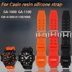 카시오 G-SHOCK 용 실리콘 고무 스트랩 블루 레드 방수 시계 밴드 남성용 액세서리 GA1000 GW4000 G1400