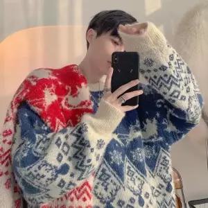 크리스마스 오버핏 남자노르딕니트 니트 겨울 남자