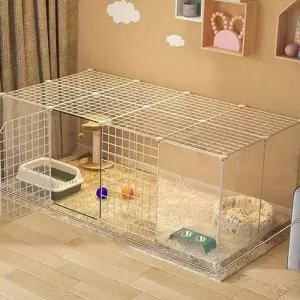 반려동물 울타리 12P+8P 반려동물 펜스 고양이 확장형 반려견 실내
