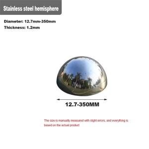 1.2mm 두께의 스테인레스 스틸 미러 반구형 밀봉 볼 모양 플러그 벽 장식  헤드 12.7-350mm