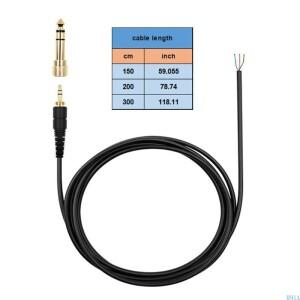 [호환품]DT770 DT880 DT990 MDR-7506 헤드폰 코드 용 R91A 교체 사운드 케이블 6.5mm
