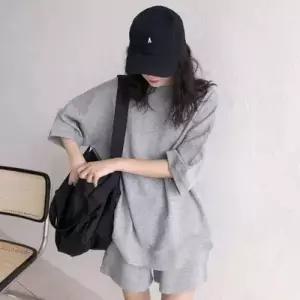 [텐바이텐][홍은]티셔츠 여름 무지 이너웨어 트레이닝세트 셋업 츄리닝 반바지