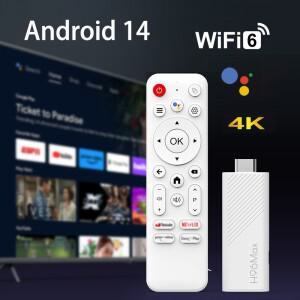 안드로이드 TV 스틱 H96 MAX H313 14 BT5.0 4K 쿼드 코어 2.4G 5G Wifi6 홈 미디어 플레이어 음성 비서 스