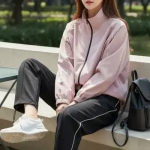 [텐바이텐][홍은]여자 트레이닝 긴팔 상하 세트 러닝복 바람막이 아노락 츄리닝