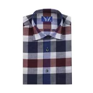 [갤러리아] 예작26년S/S(일반핏)울린넨혼방 체크 여름 반팔셔츠YJFMUA662NY