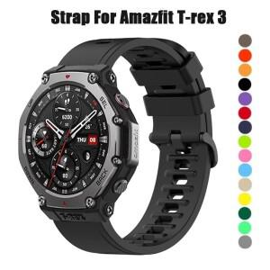 Huami Amazfit T-rex 3 용 실리콘 스트랩 스마트 호환 워치 손목 스포츠 밴드 액세서리
