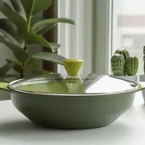 [콩심팥심]인덕션 찜기 28cm 세라믹 찜기 2단 전골 냄비 궁중 다용도 깊은 도구