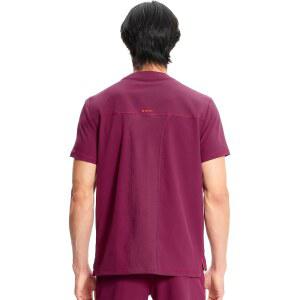 체로키 인피니티 남성 브이넥 스크럽 탑, 지퍼 IN700A 1개, 니트 가슴 라인, 립 사이드 포켓 통풍구 U2013
