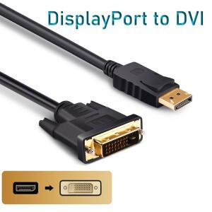 [호환품]HDmatters 디스플레이 포트-DVI 케이블 포트 DP-DVI 모니터 비디오 DP 입력-DVI 출력 3M 호환1.8M0