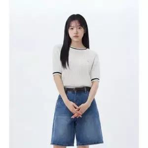 [LAP] 라인배색 장식 반팔니트 AS2KH466[35949071]