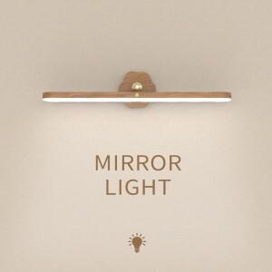 나무 LED 야간 조명 거울 전면 채우기 빛 휴대용 충전식 자기 벽 램프 침실 머리맡 터치 스위치