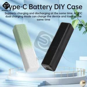 휴대용 멀티 컬러 USB 보조배터리 케이스, 스마트폰용 외장 DIY 충전 박스 키트, 21 black
