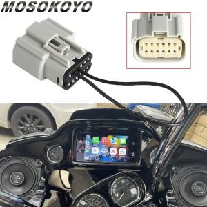 Harley Touring GTS 라디오 용 카플레이 점퍼 19-23 자동차 놀이 플매트 카펫 러그 커넥터 apple 호환 장착