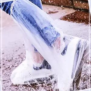 비닐장화 일회용장화 신발우비 방수신발커버 10매 ZWEE4FA3