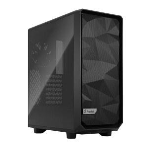 프랙탈 디자인 메시파이 2 컴팩트 블랙 ATX 유연한 고풍류 조명 틴티드 강화 유리 창문 미드 타워 컴퓨터 케이스