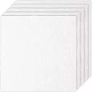 XEmbro 12 PCS 자수 원단 가정용 장식 및 바느질 DIY 공예용 프리컷 화이트 코튼 천 (5.9인치 x 5.9인치) White 5.9 x Inch