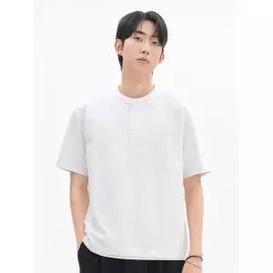 TOPTEN 남성 코튼 헨리넥 T 반팔_MSG2TS1205