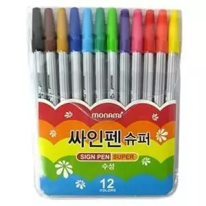 [룽스_64]12색 슈퍼사인펜 사무용품 사무용품 문구 신학기